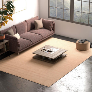 Natural 4' 1 x 6' 1 Cottage Farm Rectangle Area Rug Jute Carpet Mat for Living Rooms, Dining, Office, Dorms for Sale at Rug Engine