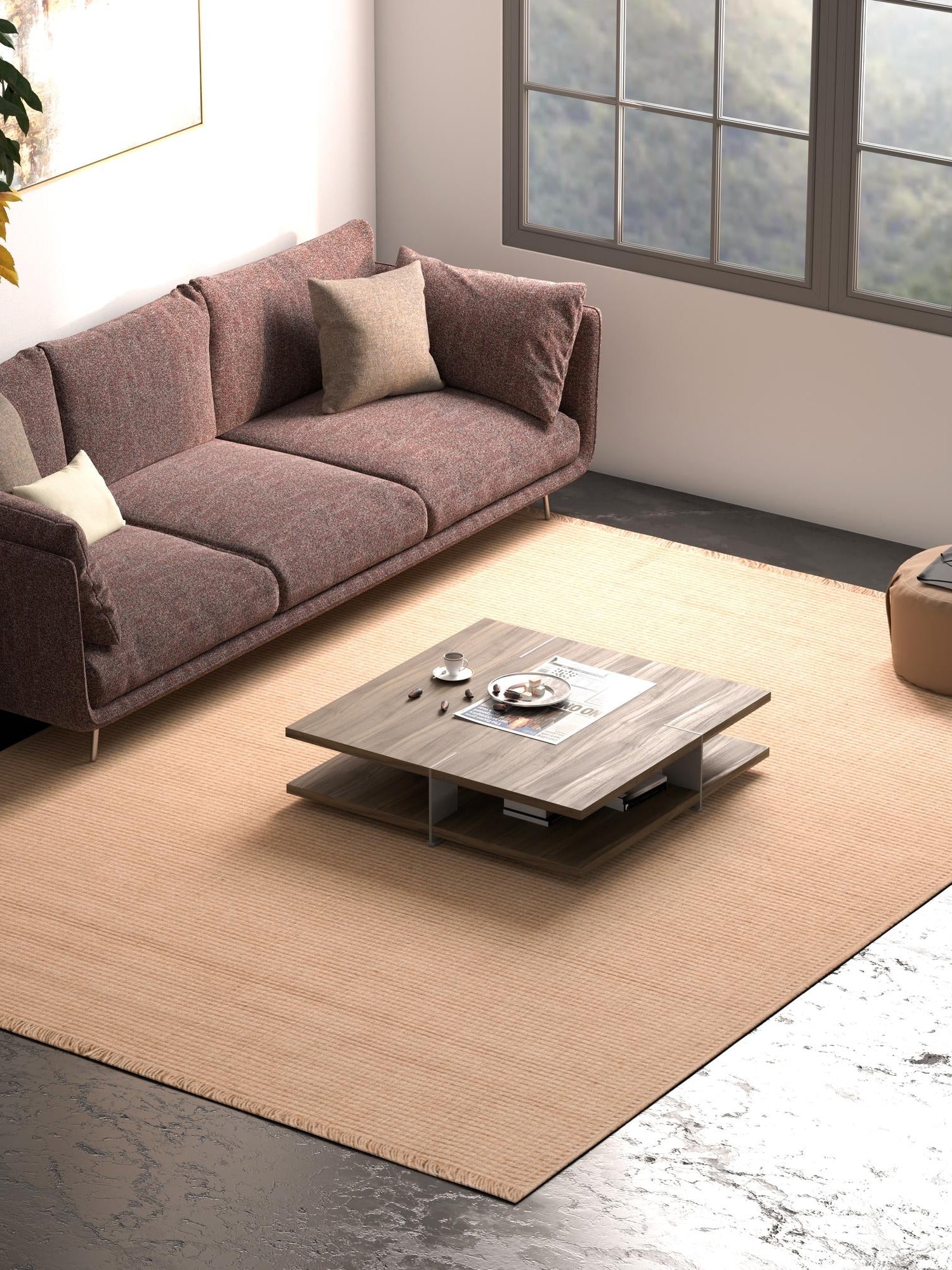 Natural 10' 6 x 14' 1 Cottage Farm Rectangle Area Rug Jute Carpet Mat for Living Rooms, Dining, Office, Dorms for Sale at Rug Engine