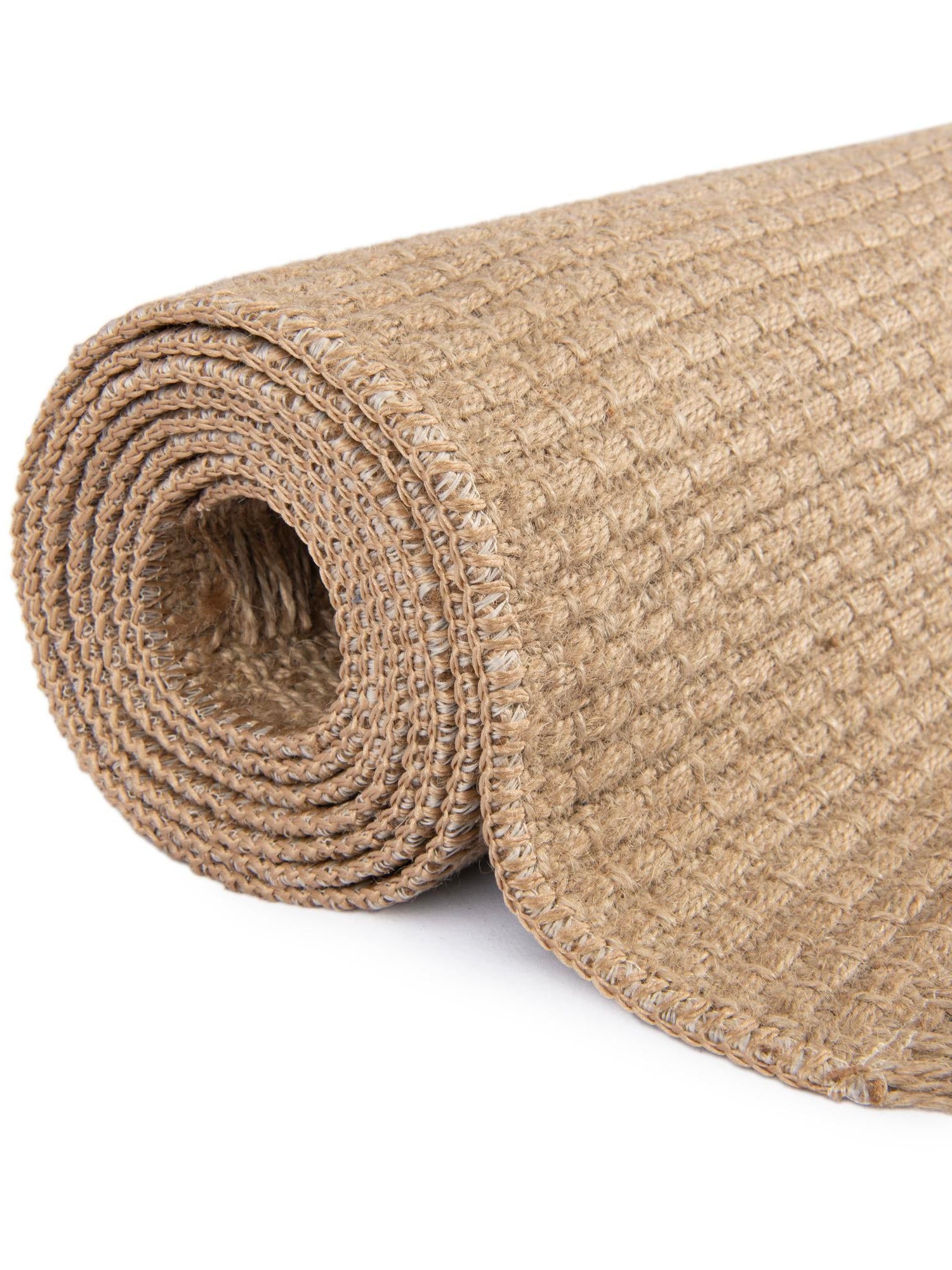 Natural 2' 7 x 10' Cottage Farm Runner Area Rug Jute Carpet Mat for Living Rooms, Dining, Office, Dorms for Sale at Rug Engine