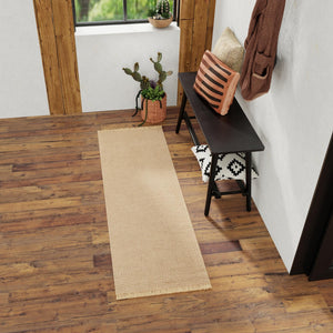 Natural 2' x 8' Cottage Farm Runner Area Rug Jute Carpet Mat for Living Rooms, Dining, Office, Dorms for Sale at Rug Engine