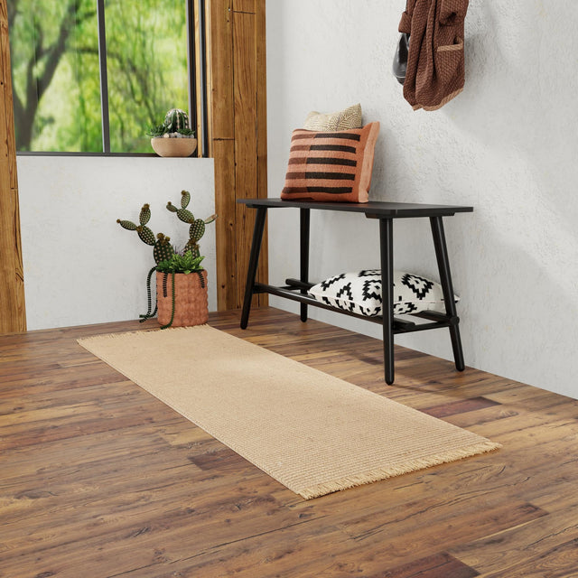 Natural 2' 7 x 10' Cottage Farm Runner Area Rug Jute Carpet Mat for Living Rooms, Dining, Office, Dorms for Sale at Rug Engine
