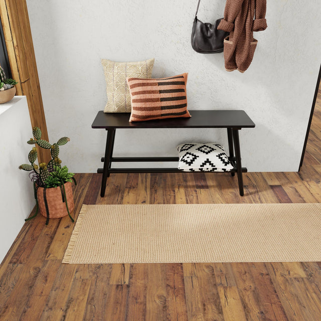 Natural 2' 7 x 12' Cottage Farm Runner Area Rug Jute Carpet Mat for Living Rooms, Dining, Office, Dorms for Sale at Rug Engine