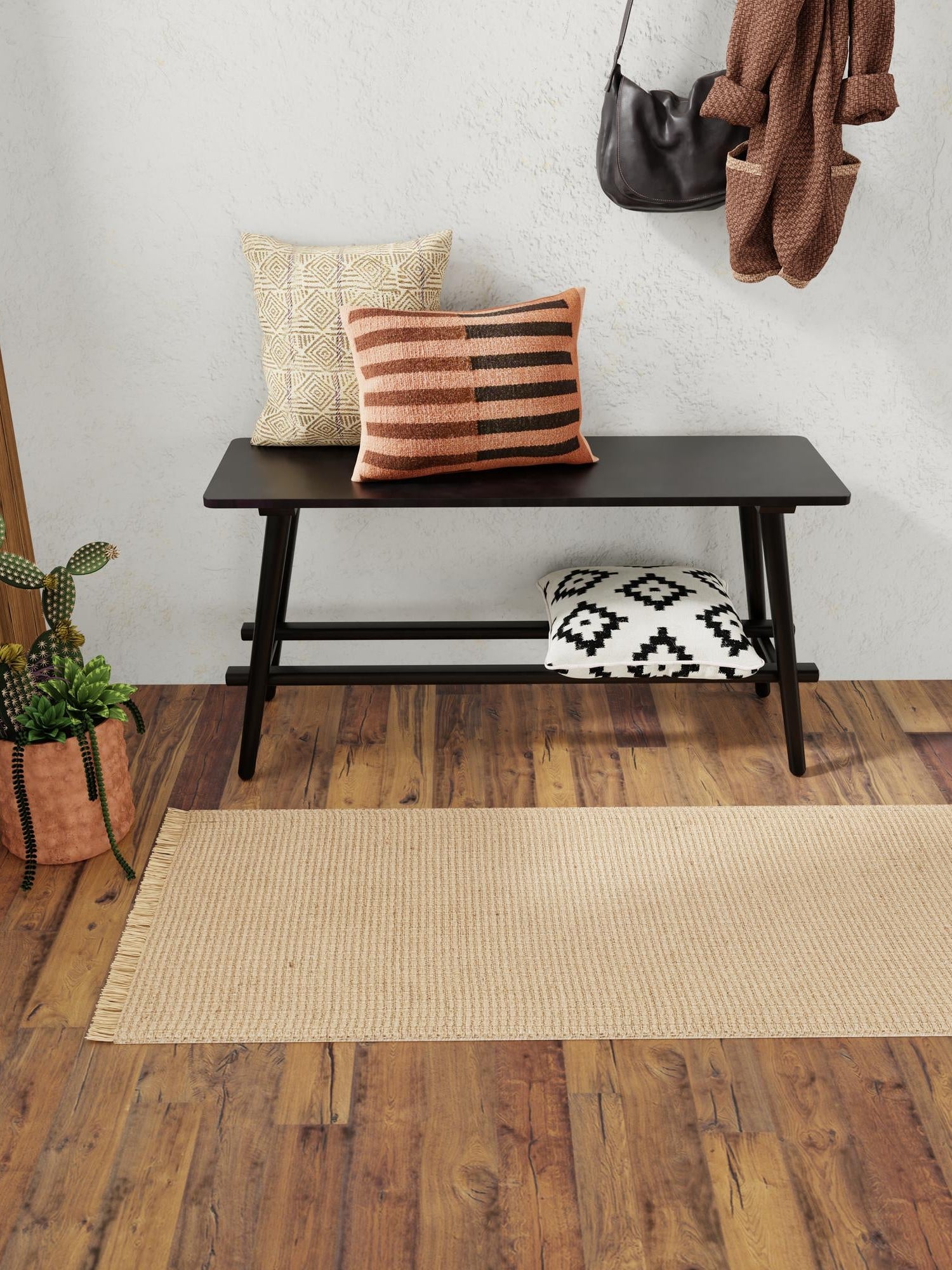 Natural 2' x 4' 1 Cottage Farm Runner Area Rug Jute Carpet Mat for Living Rooms, Dining, Office, Dorms for Sale at Rug Engine