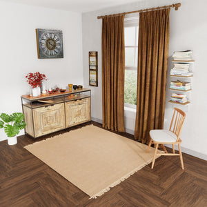 Natural 5' 1 x 5' 1 Cottage Farm Square Area Rug Jute Carpet Mat for Living Rooms, Dining, Office, Dorms for Sale at Rug Engine