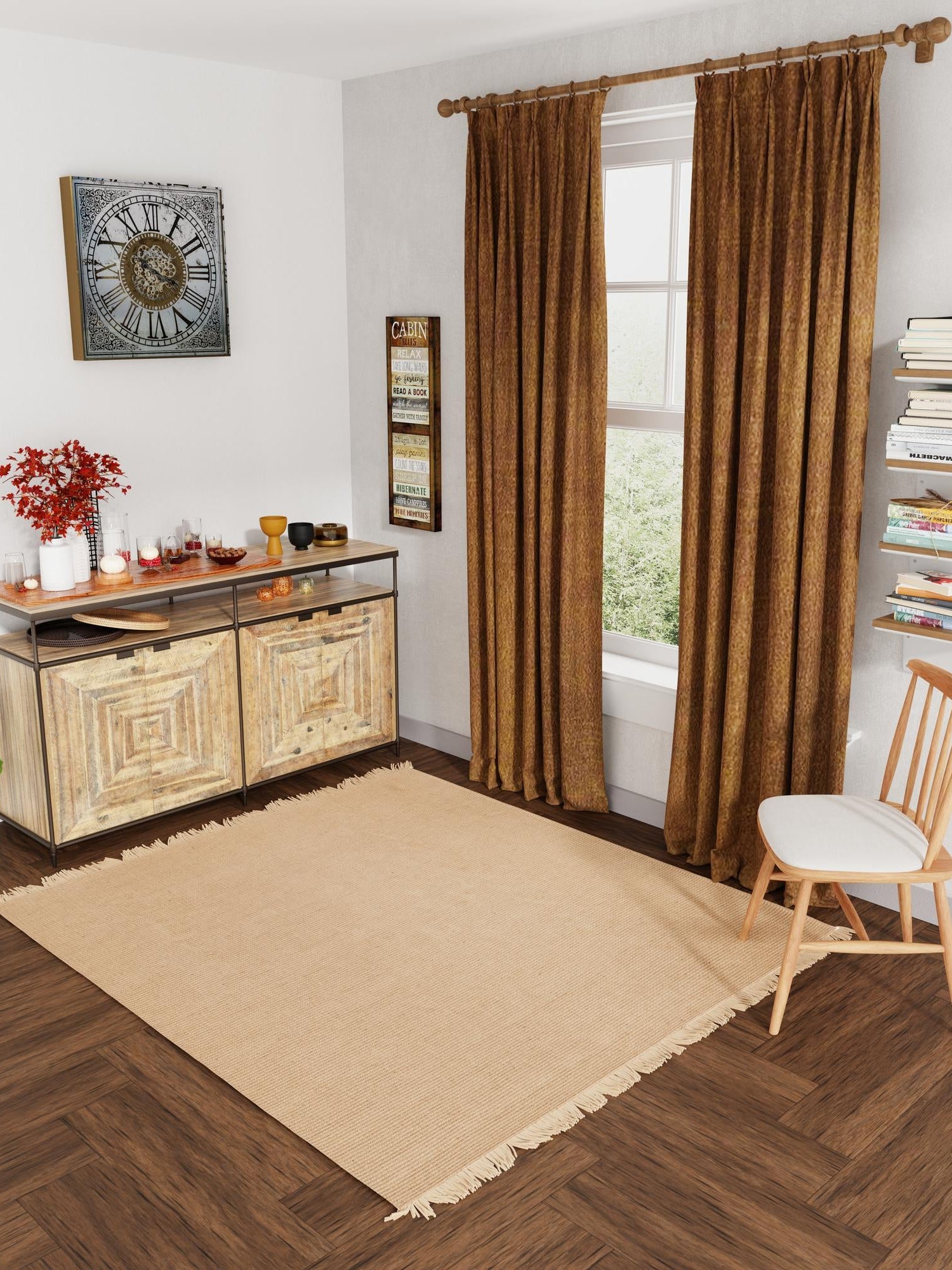 Natural 7' 10 x 7' 10 Cottage Farm Square Area Rug Jute Carpet Mat for Living Rooms, Dining, Office, Dorms for Sale at Rug Engine