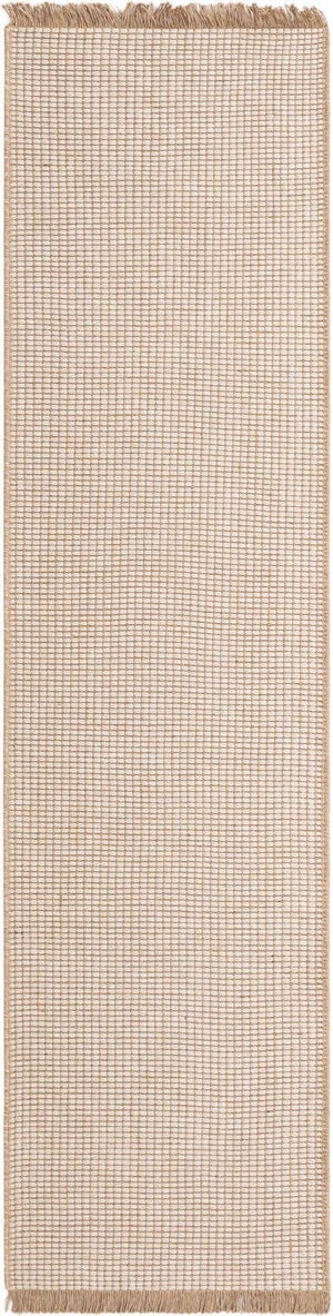 Ivory 2' 7 x 10' Cottage Farm Runner Area Rug Jute Carpet Mat for Living Rooms, Dining, Office, Dorms for Sale at Rug Engine