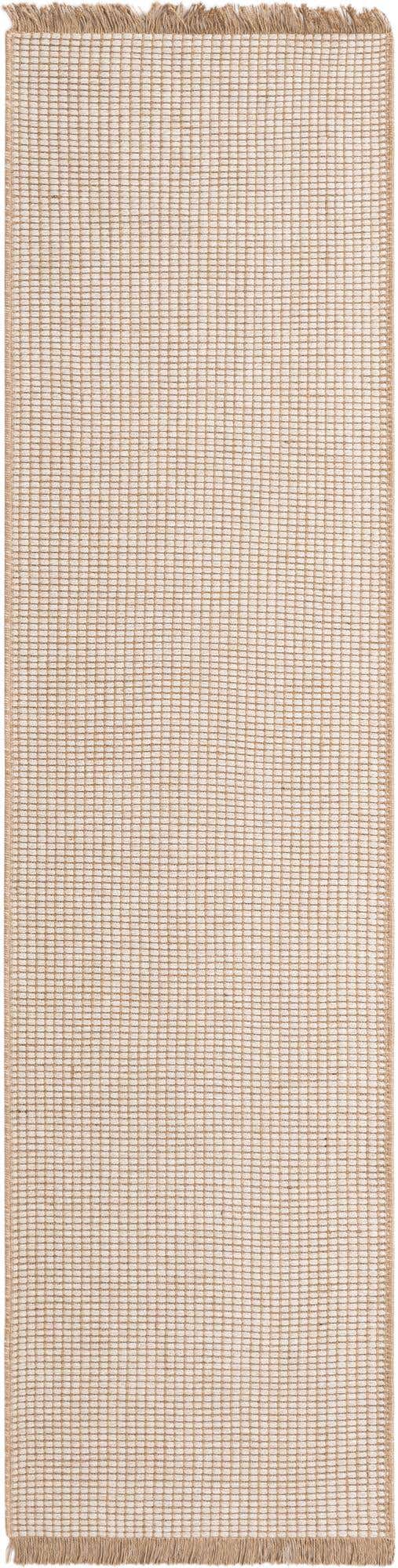 Ivory 2' 7 x 10' Cottage Farm Runner Area Rug Jute Carpet Mat for Living Rooms, Dining, Office, Dorms for Sale at Rug Engine