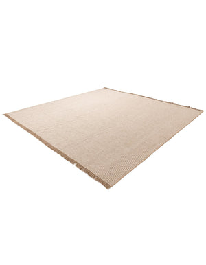 Ivory 10' 6 x 10' 6 Cottage Farm Square Area Rug Jute Carpet Mat for Living Rooms, Dining, Office, Dorms for Sale at Rug Engine