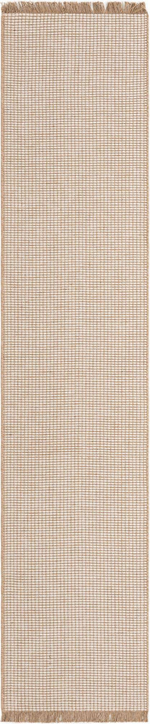 Ivory 2' 7 x 12' Cottage Farm Runner Area Rug Jute Carpet Mat for Living Rooms, Dining, Office, Dorms for Sale at Rug Engine
