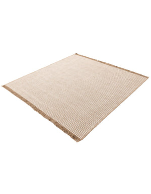 Ivory 5' 1 x 5' 1 Cottage Farm Square Area Rug Jute Carpet Mat for Living Rooms, Dining, Office, Dorms for Sale at Rug Engine