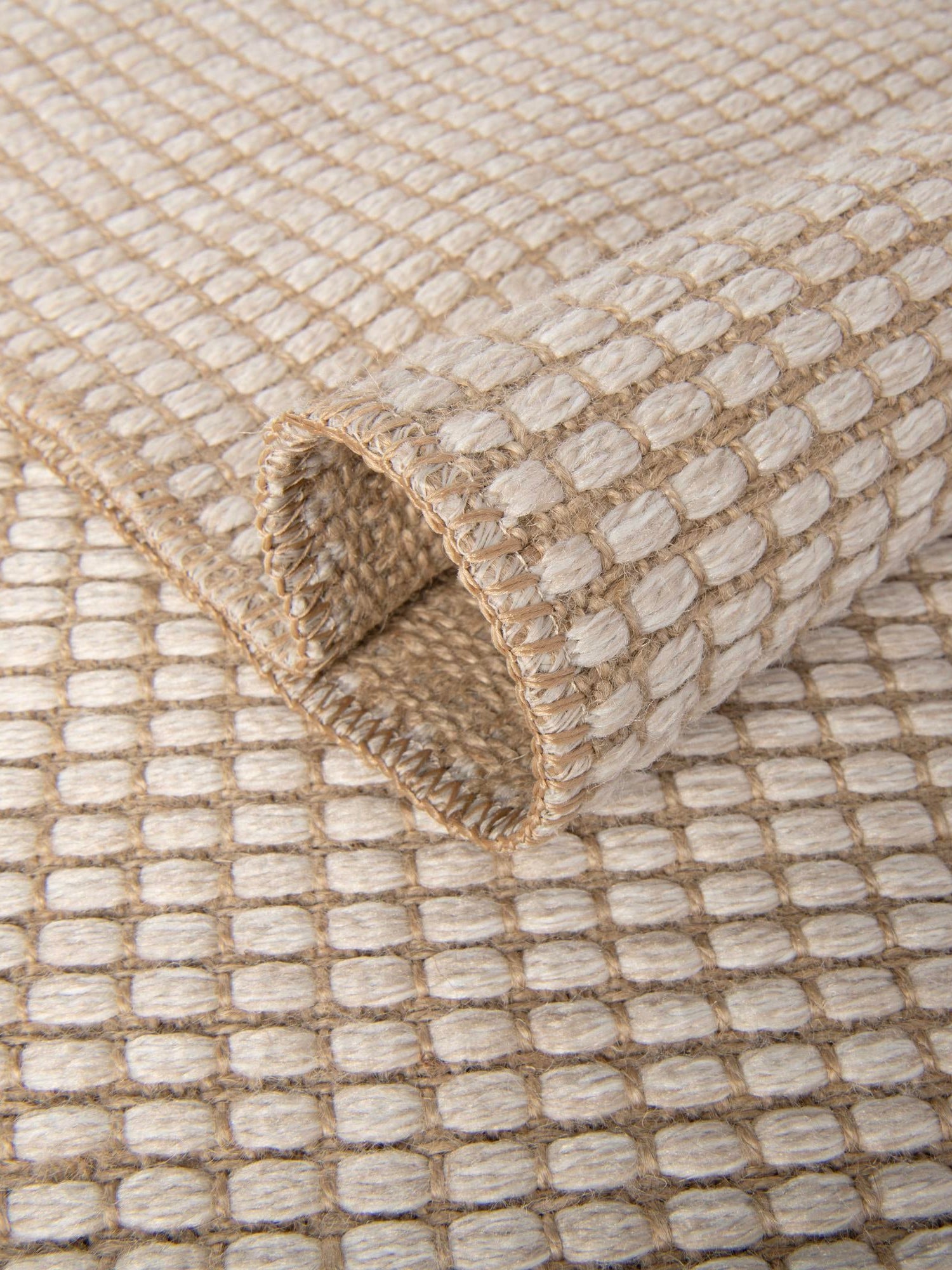 Ivory 6' 1 x 9' Cottage Farm Rectangle Area Rug Jute Carpet Mat for Living Rooms, Dining, Office, Dorms for Sale at Rug Engine