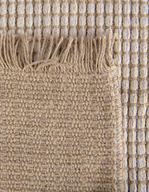 Ivory 5' 1 x 8' Cottage Farm Rectangle Area Rug Jute Carpet Mat for Living Rooms, Dining, Office, Dorms for Sale at Rug Engine