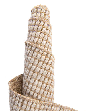 Ivory 2' 7 x 10' Cottage Farm Runner Area Rug Jute Carpet Mat for Living Rooms, Dining, Office, Dorms for Sale at Rug Engine