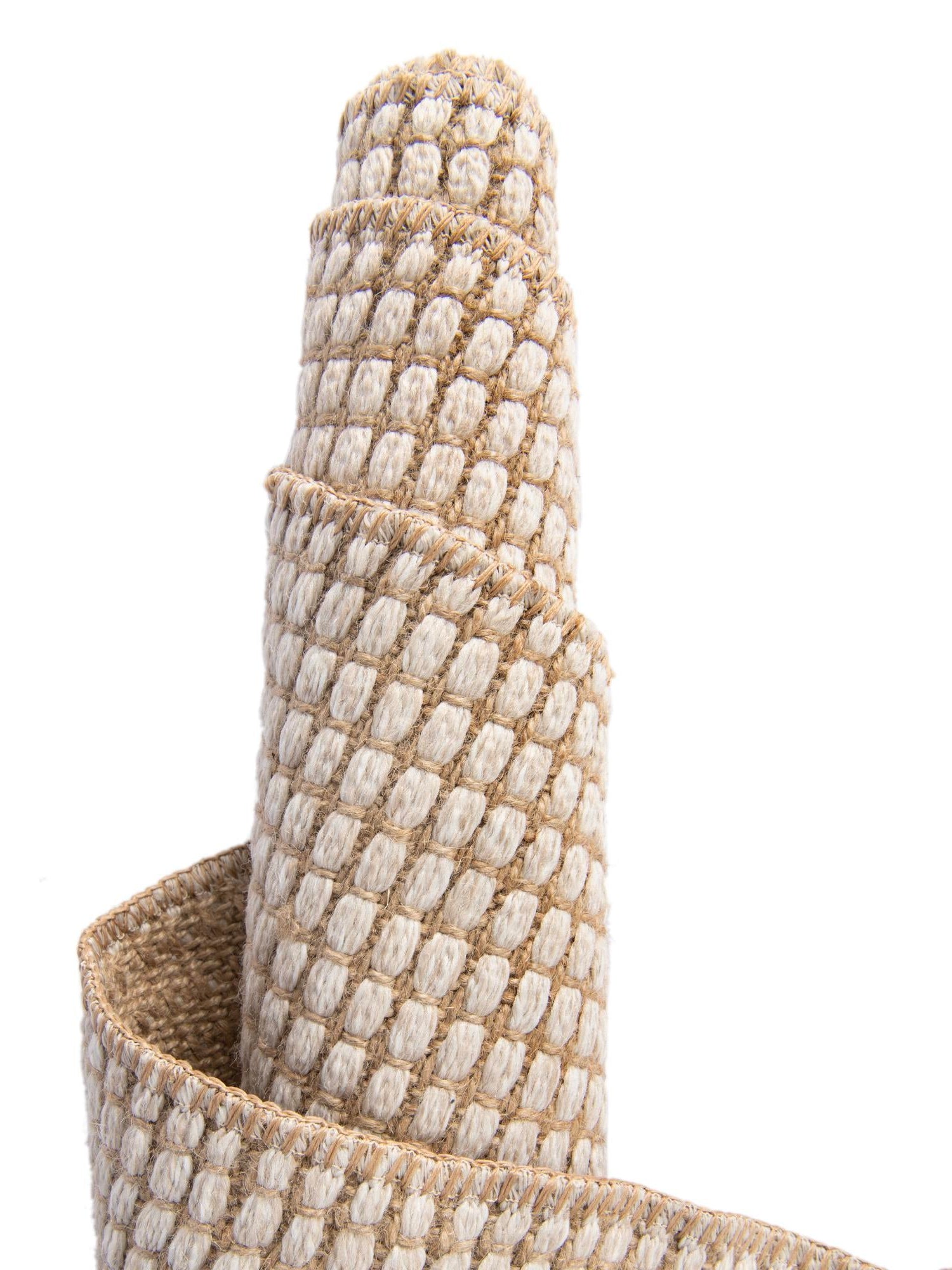 Ivory 2' x 4' 1 Cottage Farm Runner Area Rug Jute Carpet Mat for Living Rooms, Dining, Office, Dorms for Sale at Rug Engine