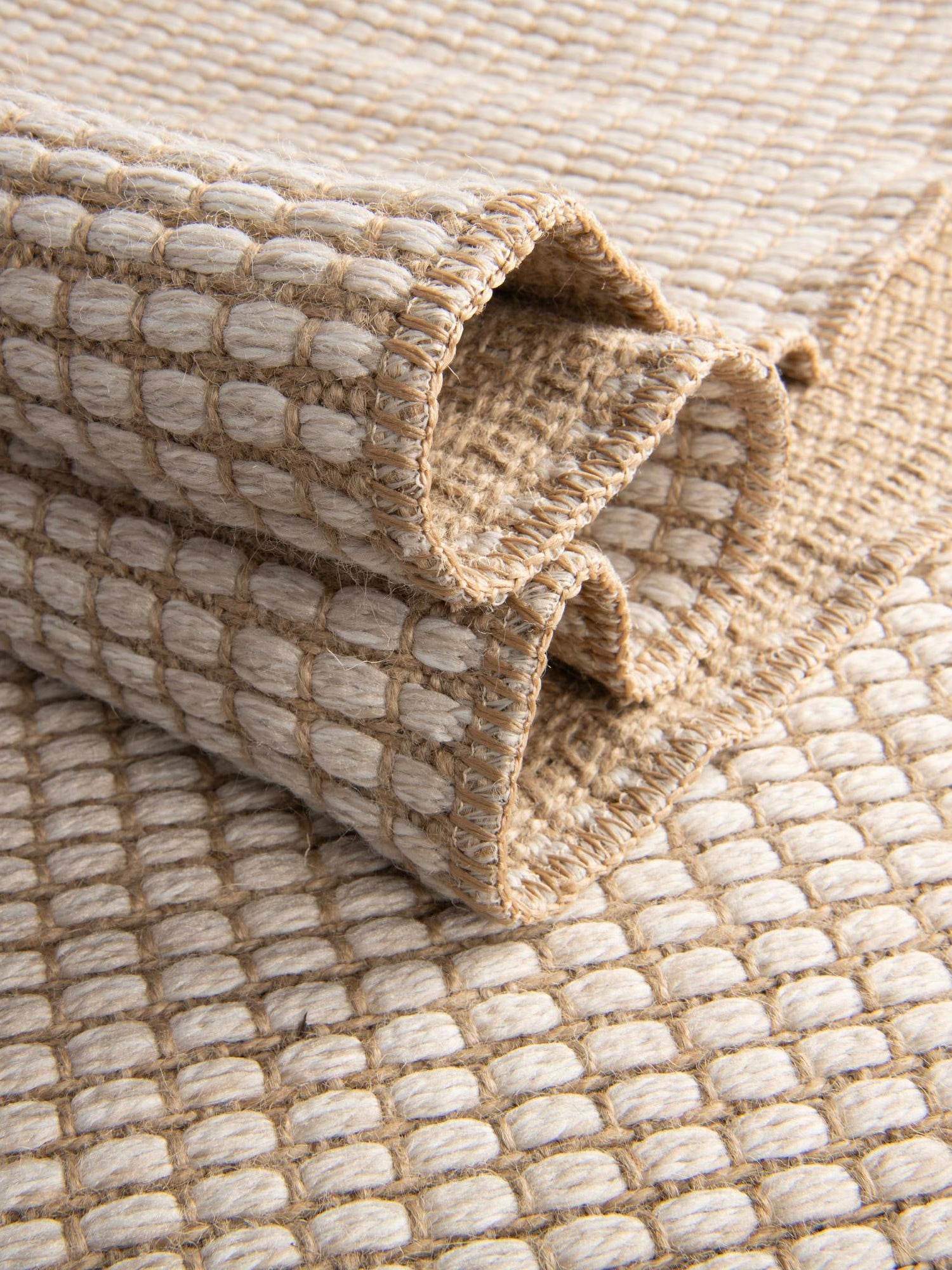Ivory 2' x 4' 1 Cottage Farm Runner Area Rug Jute Carpet Mat for Living Rooms, Dining, Office, Dorms for Sale at Rug Engine