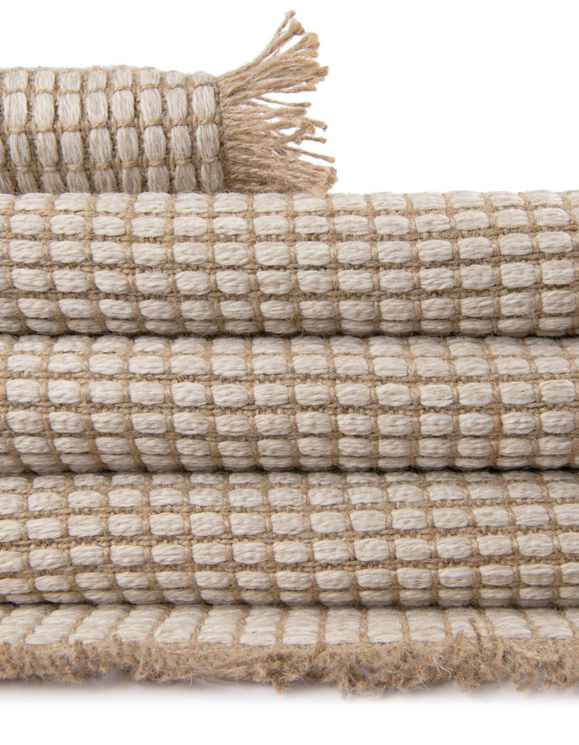 Ivory 2' 7 x 10' Cottage Farm Runner Area Rug Jute Carpet Mat for Living Rooms, Dining, Office, Dorms for Sale at Rug Engine