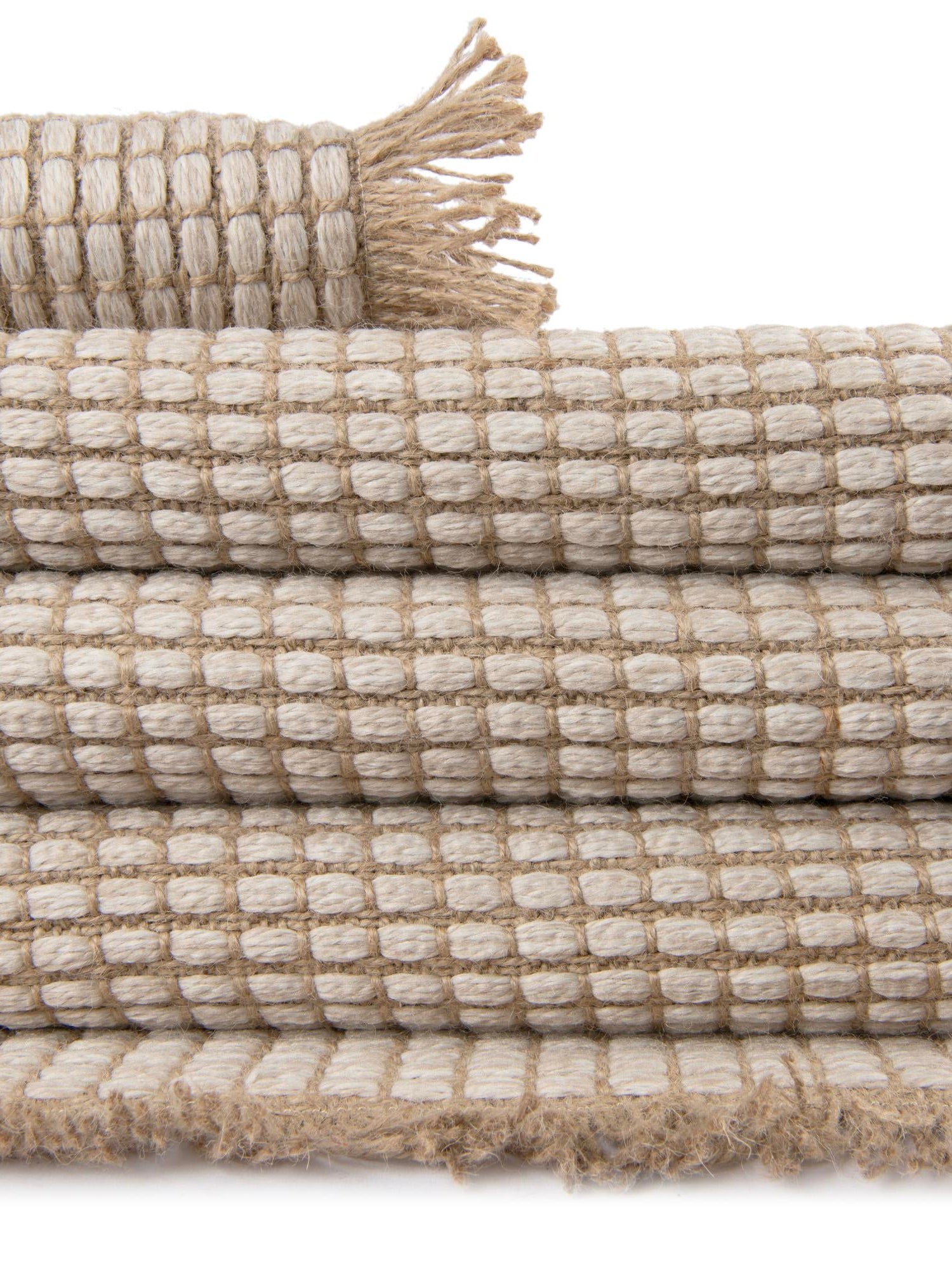 Ivory 2' x 4' 1 Cottage Farm Runner Area Rug Jute Carpet Mat for Living Rooms, Dining, Office, Dorms for Sale at Rug Engine