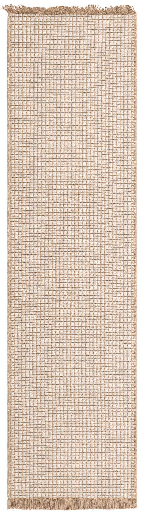 Ivory 2' x 8' Cottage Farm Runner Area Rug Jute Carpet Mat for Living Rooms, Dining, Office, Dorms for Sale at Rug Engine