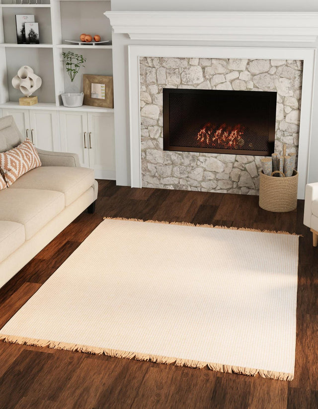Ivory 10' 6 x 10' 6 Cottage Farm Square Area Rug Jute Carpet Mat for Living Rooms, Dining, Office, Dorms for Sale at Rug Engine