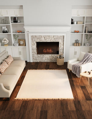 Ivory 7' 10 x 7' 10 Cottage Farm Square Area Rug Jute Carpet Mat for Living Rooms, Dining, Office, Dorms for Sale at Rug Engine