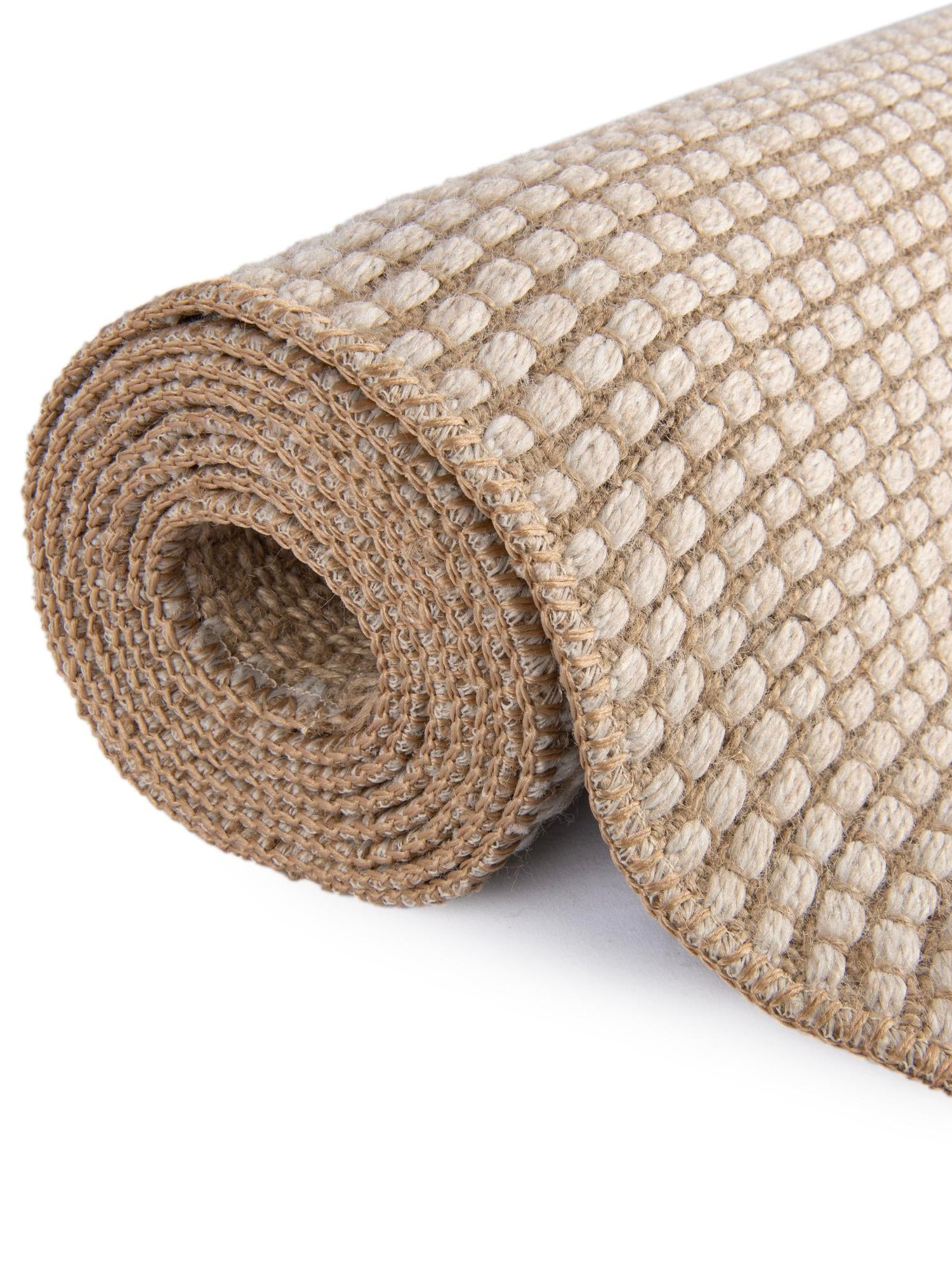 Ivory 5' 1 x 5' 1 Cottage Farm Square Area Rug Jute Carpet Mat for Living Rooms, Dining, Office, Dorms for Sale at Rug Engine