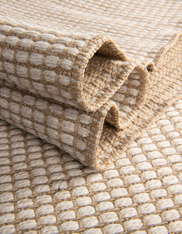 Ivory 10' 6 x 10' 6 Cottage Farm Square Area Rug Jute Carpet Mat for Living Rooms, Dining, Office, Dorms for Sale at Rug Engine