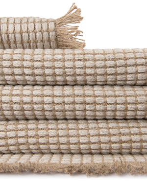 Ivory 7' 10 x 7' 10 Cottage Farm Square Area Rug Jute Carpet Mat for Living Rooms, Dining, Office, Dorms for Sale at Rug Engine