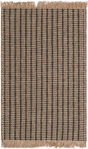 Charcoal 2' x 3' 1 Cottage Farm Rectangle Area Rug Jute Carpet Mat for Living Rooms, Dining, Office, Dorms for Sale at Rug Engine