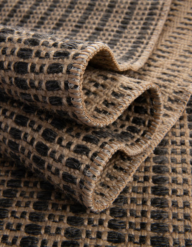 Charcoal 4' 1 x 6' 1 Cottage Farm Rectangle Area Rug Jute Carpet Mat for Living Rooms, Dining, Office, Dorms for Sale at Rug Engine