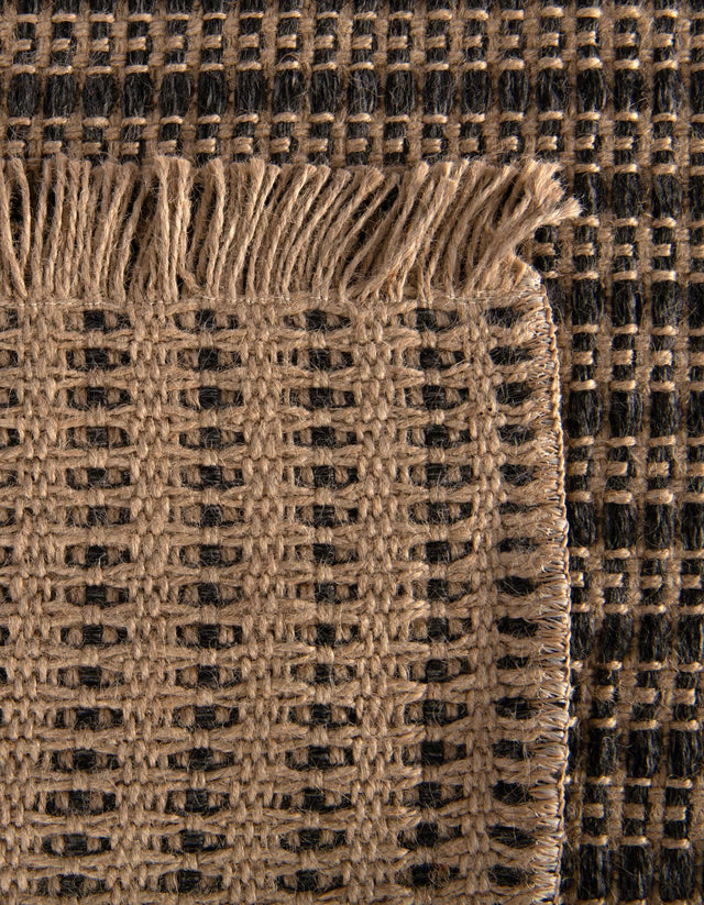 Charcoal 2' 7 x 10' Cottage Farm Runner Area Rug Jute Carpet Mat for Living Rooms, Dining, Office, Dorms for Sale at Rug Engine