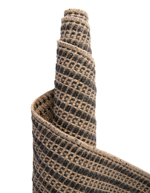 Charcoal 2' 7 x 10' Cottage Farm Runner Area Rug Jute Carpet Mat for Living Rooms, Dining, Office, Dorms for Sale at Rug Engine