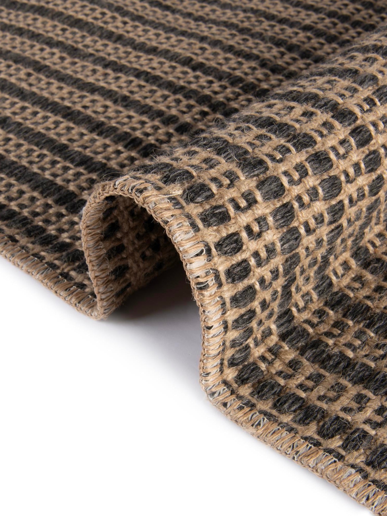 Charcoal 10' 6 x 10' 6 Cottage Farm Square Area Rug Jute Carpet Mat for Living Rooms, Dining, Office, Dorms for Sale at Rug Engine