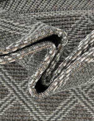 Gray 7' 10 x 10' Outdoor Trellis Rectangle Area Rug Weather Resistant for Patio, Deck, Terrace, Balcony, Porch Geometric Design Water Safe Outside Carpet for Sale at Rug Engine