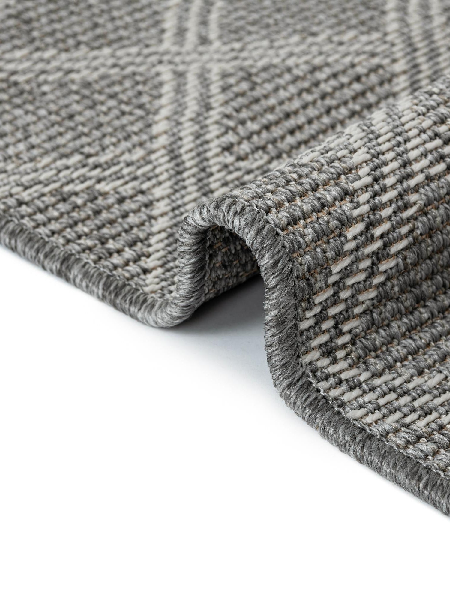 Gray 5' 1 x 5' 1 Outdoor Trellis Square Area Rug Weather Resistant for Patio, Deck, Terrace, Balcony, Porch Geometric Design Water Safe Outside Carpet for Sale at Rug Engine