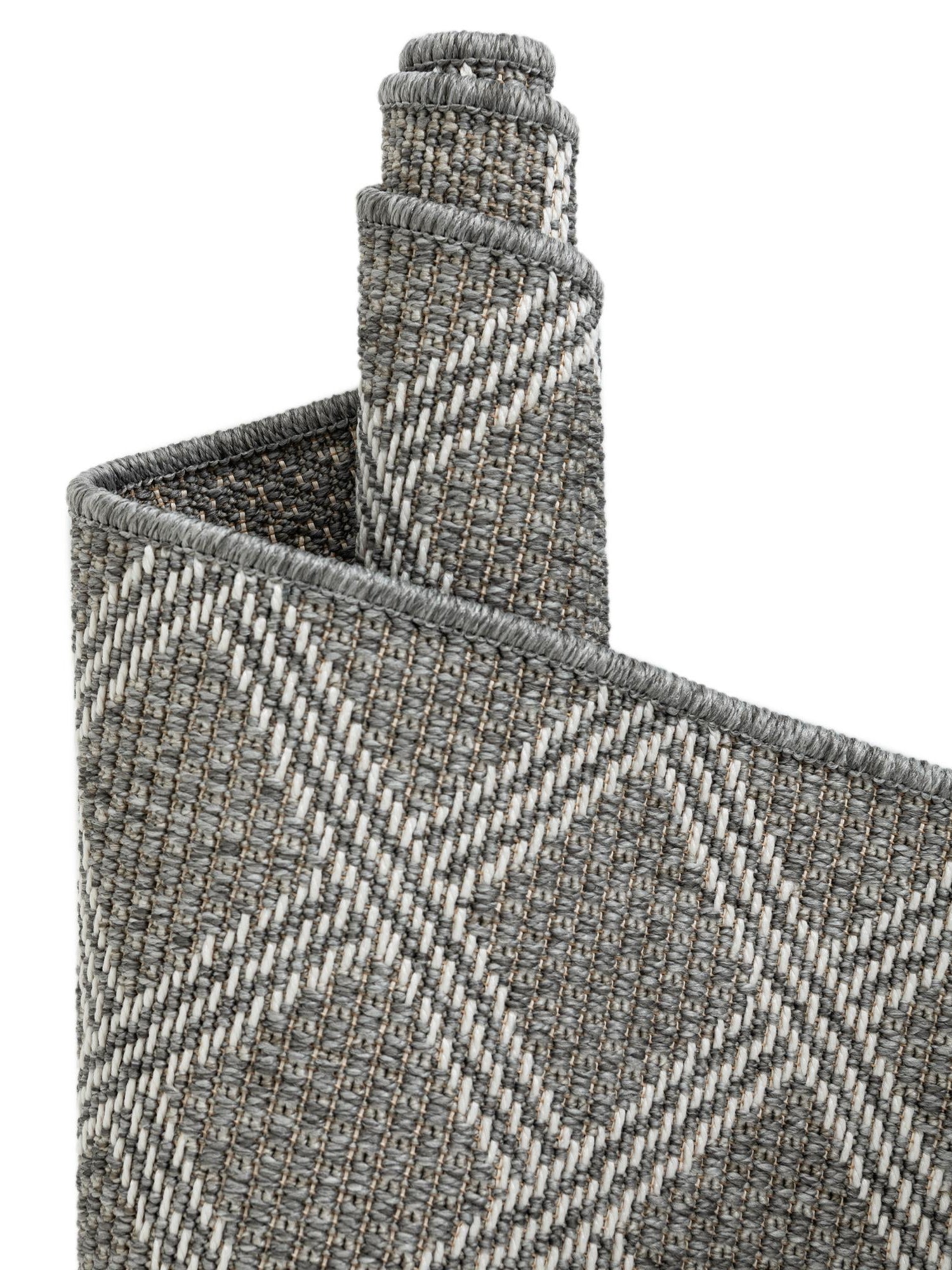 Gray 5' 1 x 5' 1 Outdoor Trellis Square Area Rug Weather Resistant for Patio, Deck, Terrace, Balcony, Porch Geometric Design Water Safe Outside Carpet for Sale at Rug Engine