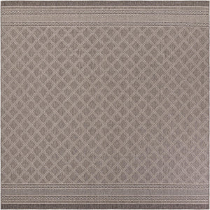 Chocolate Brown 10' x 10' Outdoor Trellis Square Area Rug Weather Resistant for Patio, Deck, Terrace, Balcony, Porch Geometric Design Water Safe Outside Carpet for Sale at Rug Engine