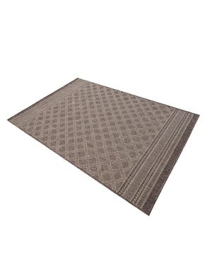 Chocolate Brown 4' 1 x 6' 1 Outdoor Trellis Rectangle Area Rug Weather Resistant for Patio, Deck, Terrace, Balcony, Porch Geometric Design Water Safe Outside Carpet for Sale at Rug Engine