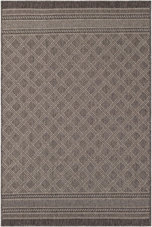 Chocolate Brown 4' 1 x 6' 1 Outdoor Trellis Rectangle Area Rug Weather Resistant for Patio, Deck, Terrace, Balcony, Porch Geometric Design Water Safe Outside Carpet for Sale at Rug Engine