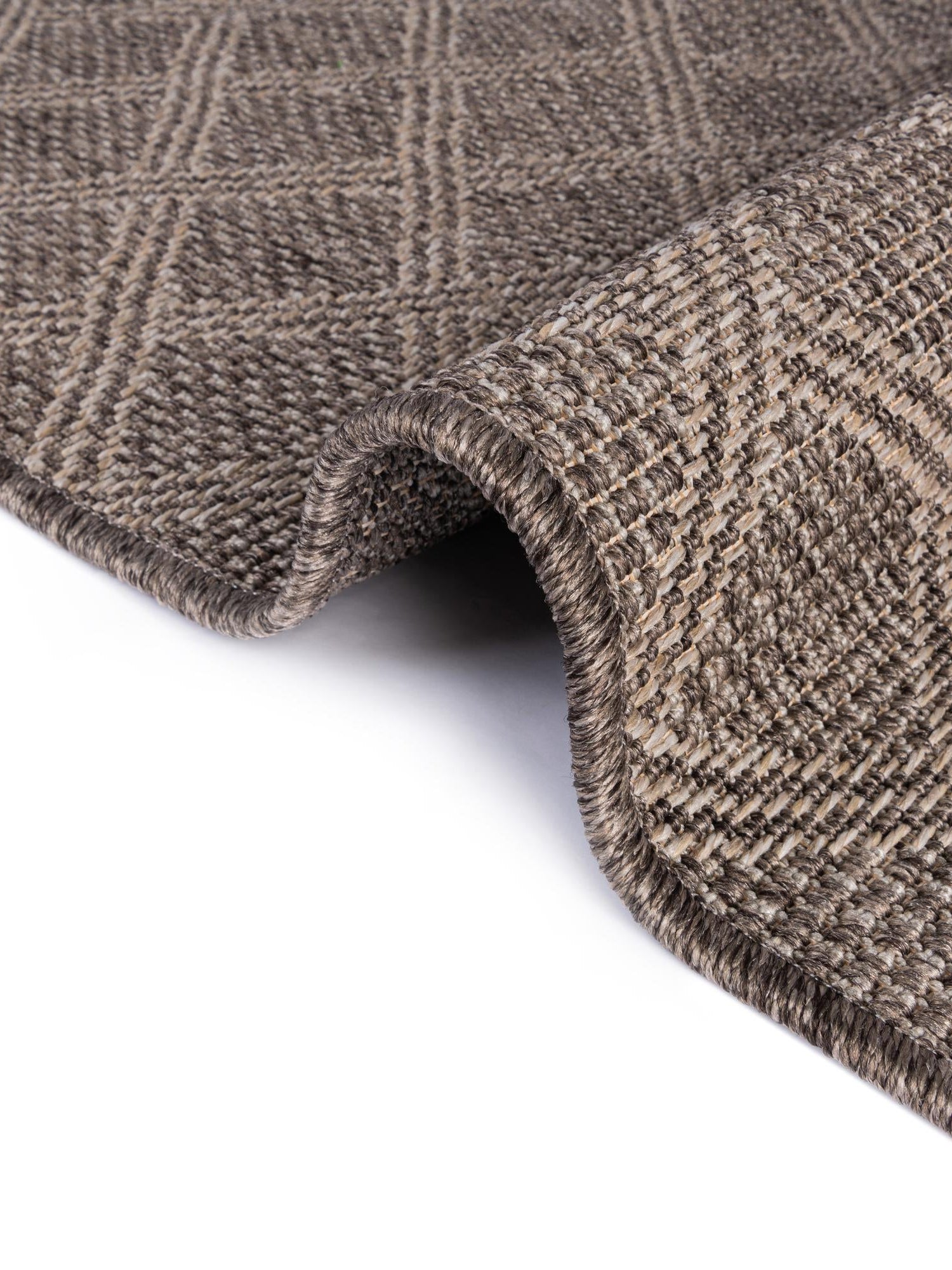 Chocolate Brown 4' 1 x 6' 1 Outdoor Trellis Rectangle Area Rug Weather Resistant for Patio, Deck, Terrace, Balcony, Porch Geometric Design Water Safe Outside Carpet for Sale at Rug Engine
