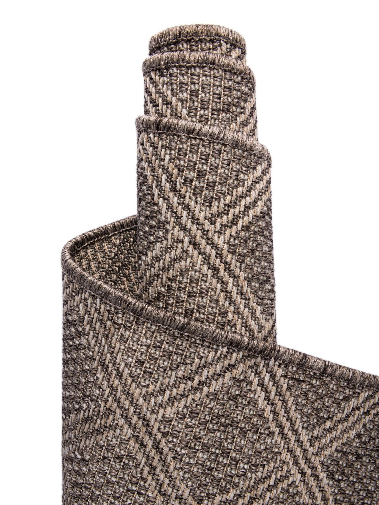 Chocolate Brown 4' 1 x 6' 1 Outdoor Trellis Rectangle Area Rug Weather Resistant for Patio, Deck, Terrace, Balcony, Porch Geometric Design Water Safe Outside Carpet for Sale at Rug Engine