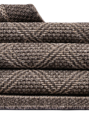 Chocolate Brown 4' 1 x 6' 1 Outdoor Trellis Rectangle Area Rug Weather Resistant for Patio, Deck, Terrace, Balcony, Porch Geometric Design Water Safe Outside Carpet for Sale at Rug Engine