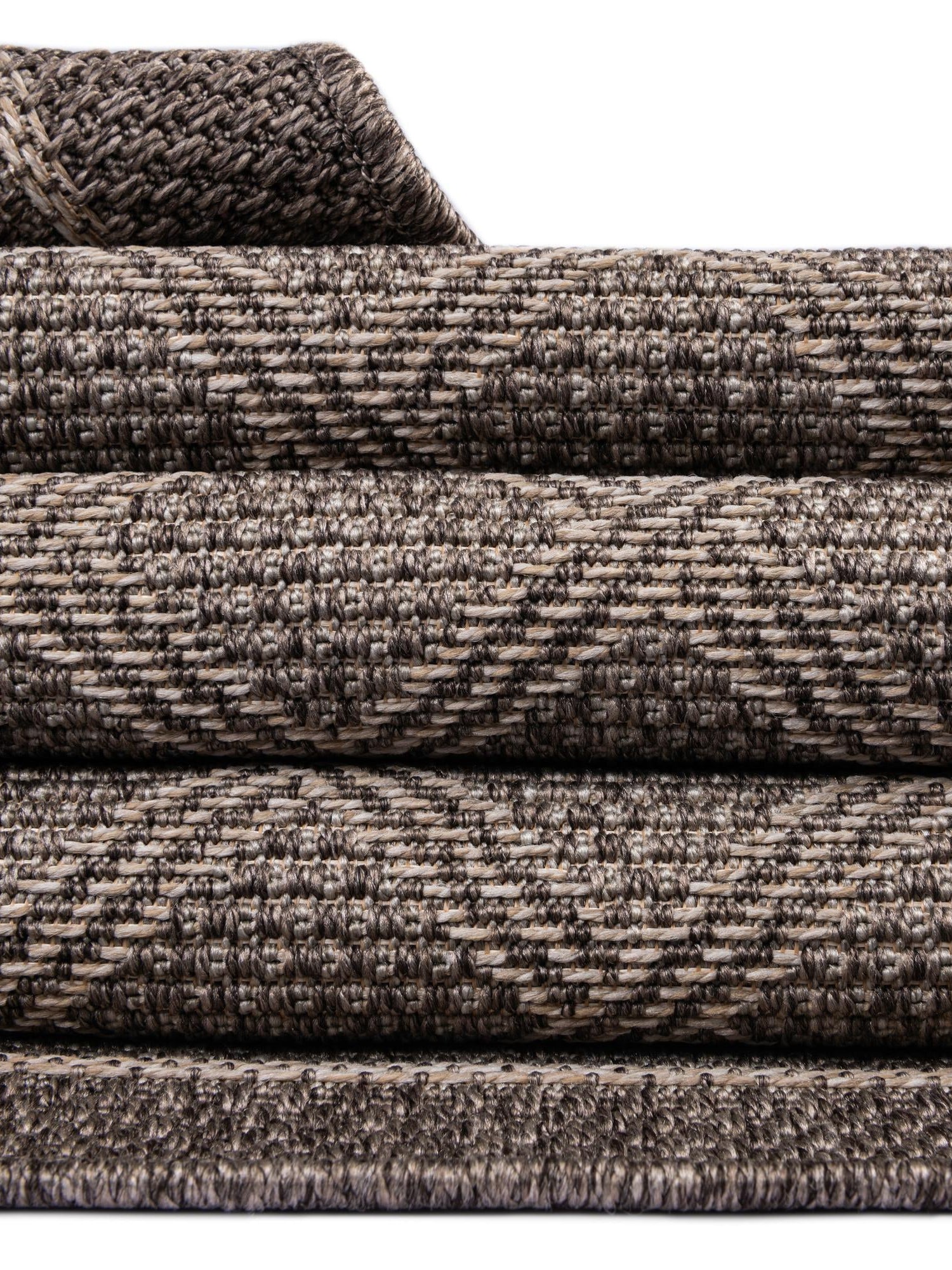 Chocolate Brown 5' 1 x 8' Outdoor Trellis Rectangle Area Rug Weather Resistant for Patio, Deck, Terrace, Balcony, Porch Geometric Design Water Safe Outside Carpet for Sale at Rug Engine