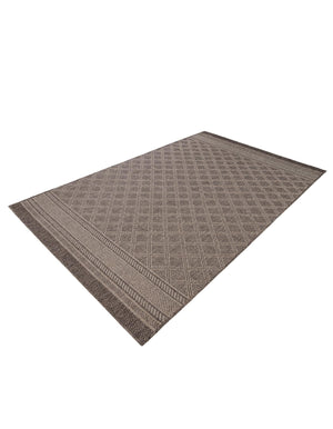 Chocolate Brown 5' 1 x 8' Outdoor Trellis Rectangle Area Rug Weather Resistant for Patio, Deck, Terrace, Balcony, Porch Geometric Design Water Safe Outside Carpet for Sale at Rug Engine