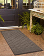 Chocolate Brown 2' x 6' 1 Outdoor Trellis Runner Area Rug Weather Resistant for Patio, Deck, Terrace, Balcony, Porch Geometric Design Water Safe Outside Carpet for Sale at Rug Engine