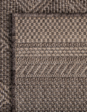 Chocolate Brown 5' 1 x 5' 1 Outdoor Trellis Square Area Rug Weather Resistant for Patio, Deck, Terrace, Balcony, Porch Geometric Design Water Safe Outside Carpet for Sale at Rug Engine