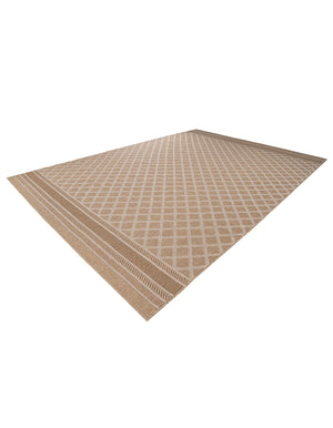 Natural 10' x 14' 1 Outdoor Trellis Rectangle Area Rug Weather Resistant for Patio, Deck, Terrace, Balcony, Porch Geometric Design Water Safe Outside Carpet for Sale at Rug Engine