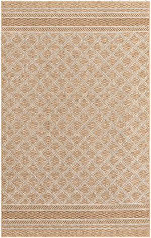 Natural 5' 1 x 8' Outdoor Trellis Rectangle Area Rug Weather Resistant for Patio, Deck, Terrace, Balcony, Porch Geometric Design Water Safe Outside Carpet for Sale at Rug Engine