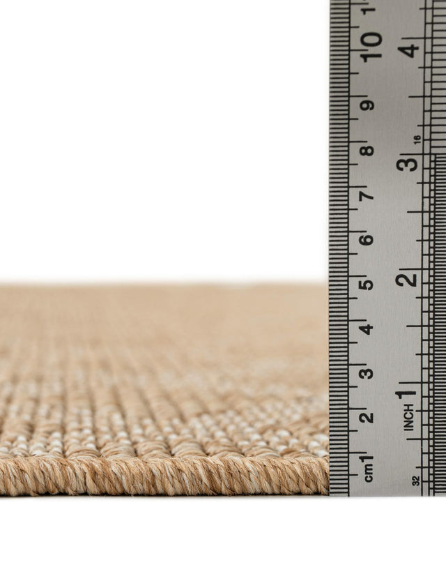 Natural 2' x 6' 1 Outdoor Trellis Runner Area Rug Weather Resistant for Patio, Deck, Terrace, Balcony, Porch Geometric Design Water Safe Outside Carpet for Sale at Rug Engine