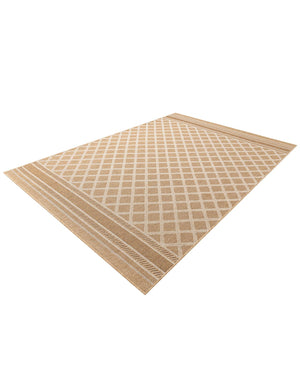 Natural 7' 1 x 10' Outdoor Trellis Rectangle Area Rug Weather Resistant for Patio, Deck, Terrace, Balcony, Porch Geometric Design Water Safe Outside Carpet for Sale at Rug Engine