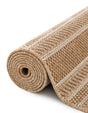 Natural 5' 1 x 5' 1 Outdoor Trellis Square Area Rug Weather Resistant for Patio, Deck, Terrace, Balcony, Porch Geometric Design Water Safe Outside Carpet for Sale at Rug Engine